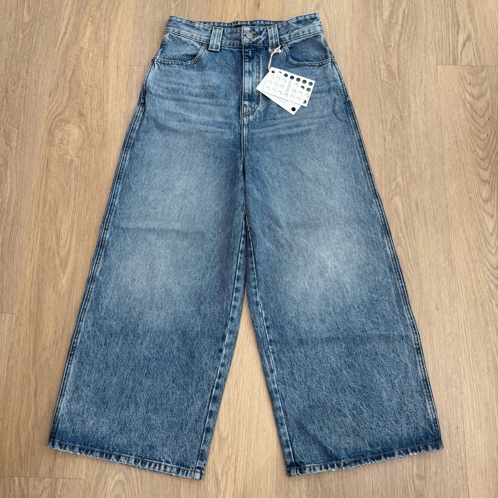 KHAITE wide leg rapton denim pants